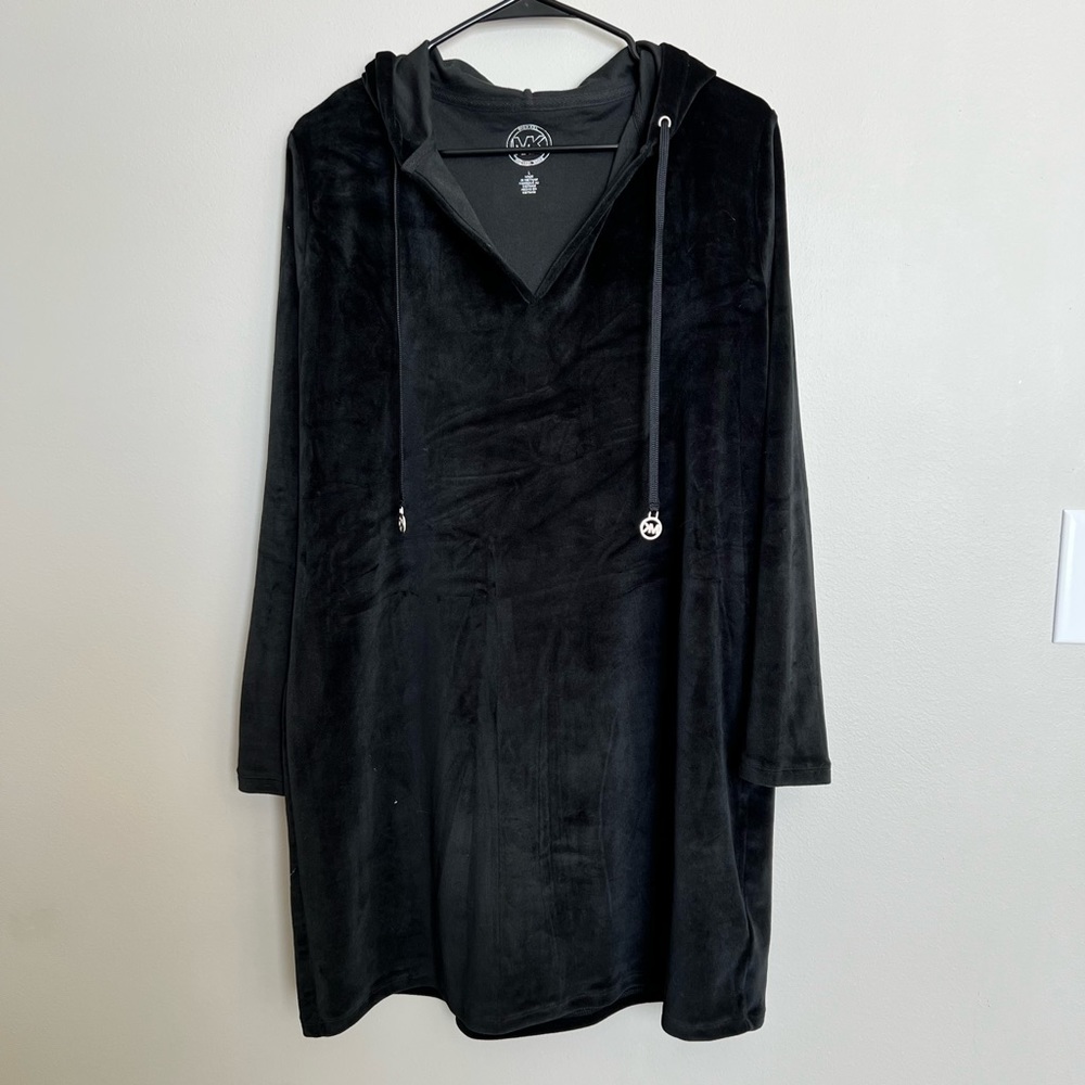 Michael Kors velvet hooded dress